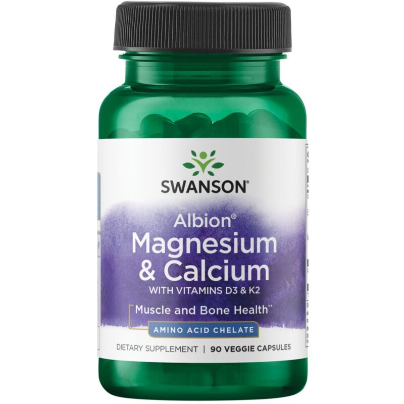 Albion Magnesium & Calcium with D3 & K2 90 Capsules